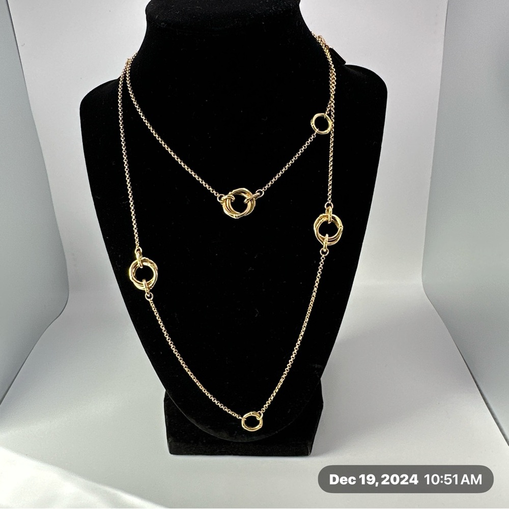 John Hardy 18k yellow gold 36” necklace
